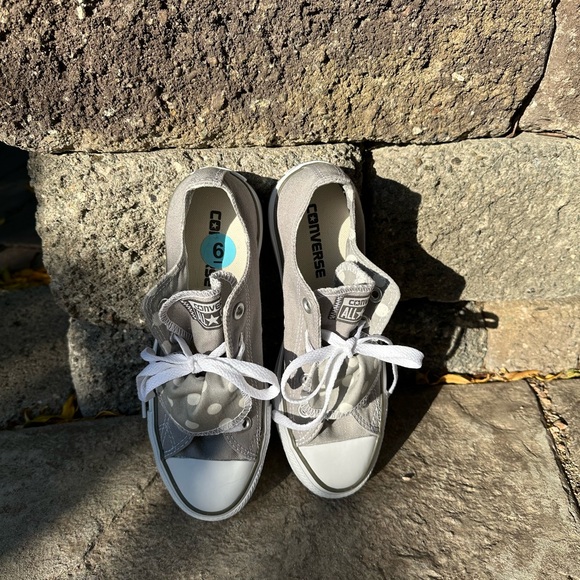 Converse gray double tongue polka dot patterned all star from 2016-2018. - Picture 2 of 8